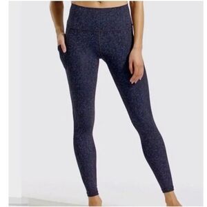 ATHLETA Salutation Stash Pocket Gravel Tight Black/Blue Size Small Tall Gym